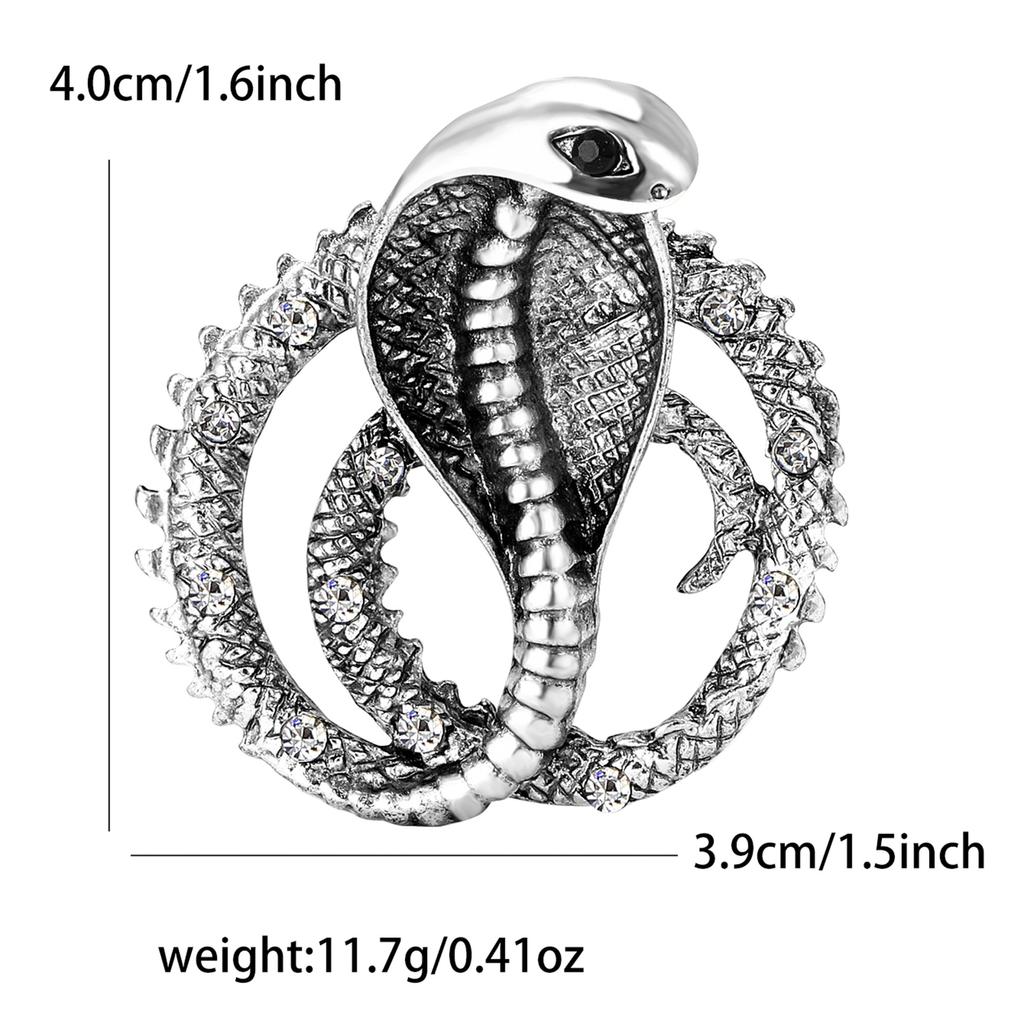 Creative Retro Alloy Cobra Brooch Personalized Versatile Men'S And Women'S Suit Sweater Corsage Jewelry Pin