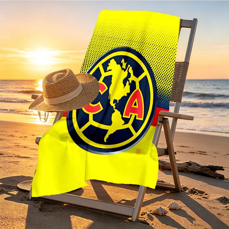 Club America Print Beach Towel Design, Soft, Lightweight. for Home Bathroom, Spa, Pool, Yoga, Surfing, Camping, Gift for Family, Friend