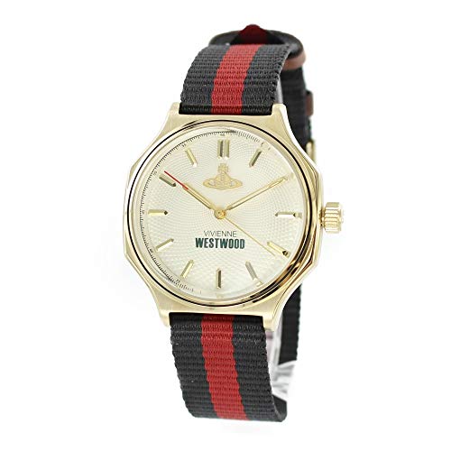 

Vivienne Westwood Men s and Women s Unisex Gold Fabric Strap Watch, VV227CPBK [Parallel Import]