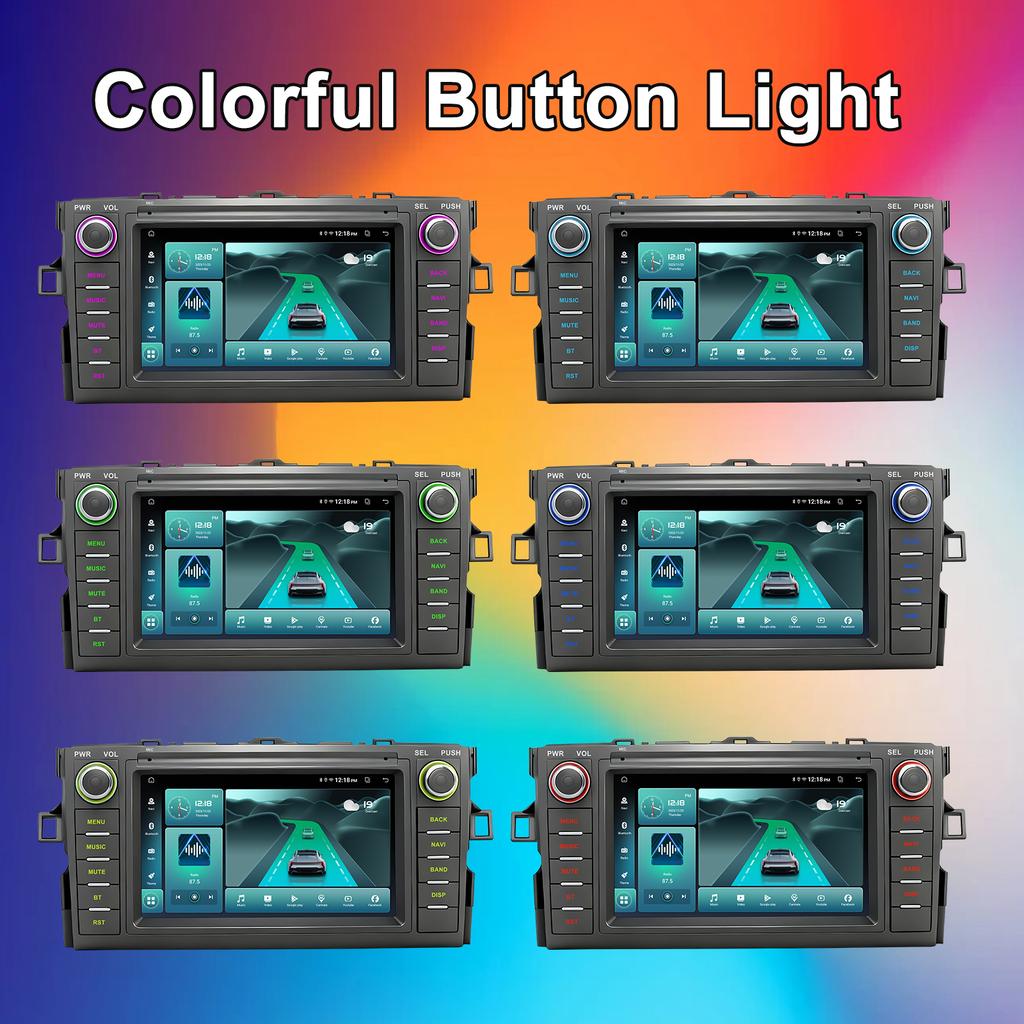 REAKOSOUND Autoradio 7'' Touchscreen Carplay für Toyota auris 2 Din Auto-Multimedia mit Bluetooth Video Autoradio Radioempfänger