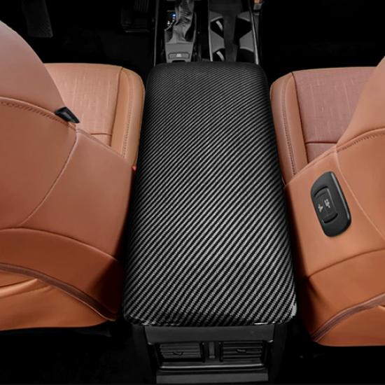 Carbon fiber Central Storage Box Decor Cover 1pc For Toyota Crown -2025