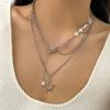 Stylish Multilayer Star Charm Necklace Adjustable Collar Chain Lightweight Jewelry Accessory For Everyday Occasions