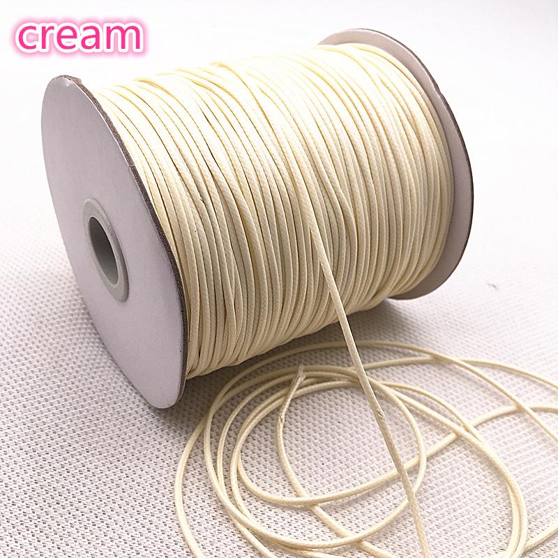 NEW 10 Meters 1mm 1.5mm Waxed Cotton Cord Waxed Thread Cord String Strap Necklace Rope Bead DIY Jewelry Making for Bracelet