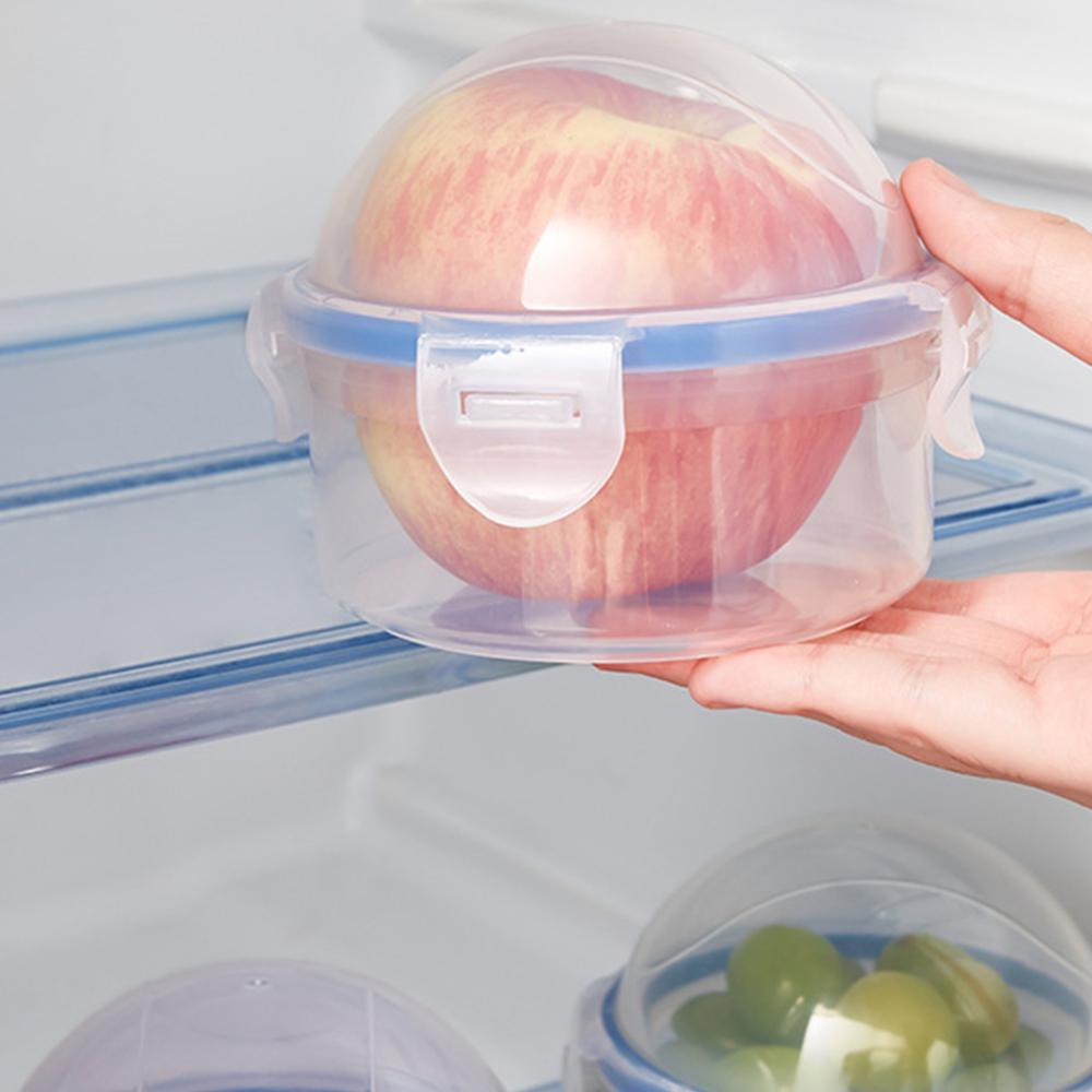 Clear Dome Reusable Food-Safe Fresh-Keeping Container | Airtight Leak-Proof Stackable | Ideal for Kitchen Produce Storage Box