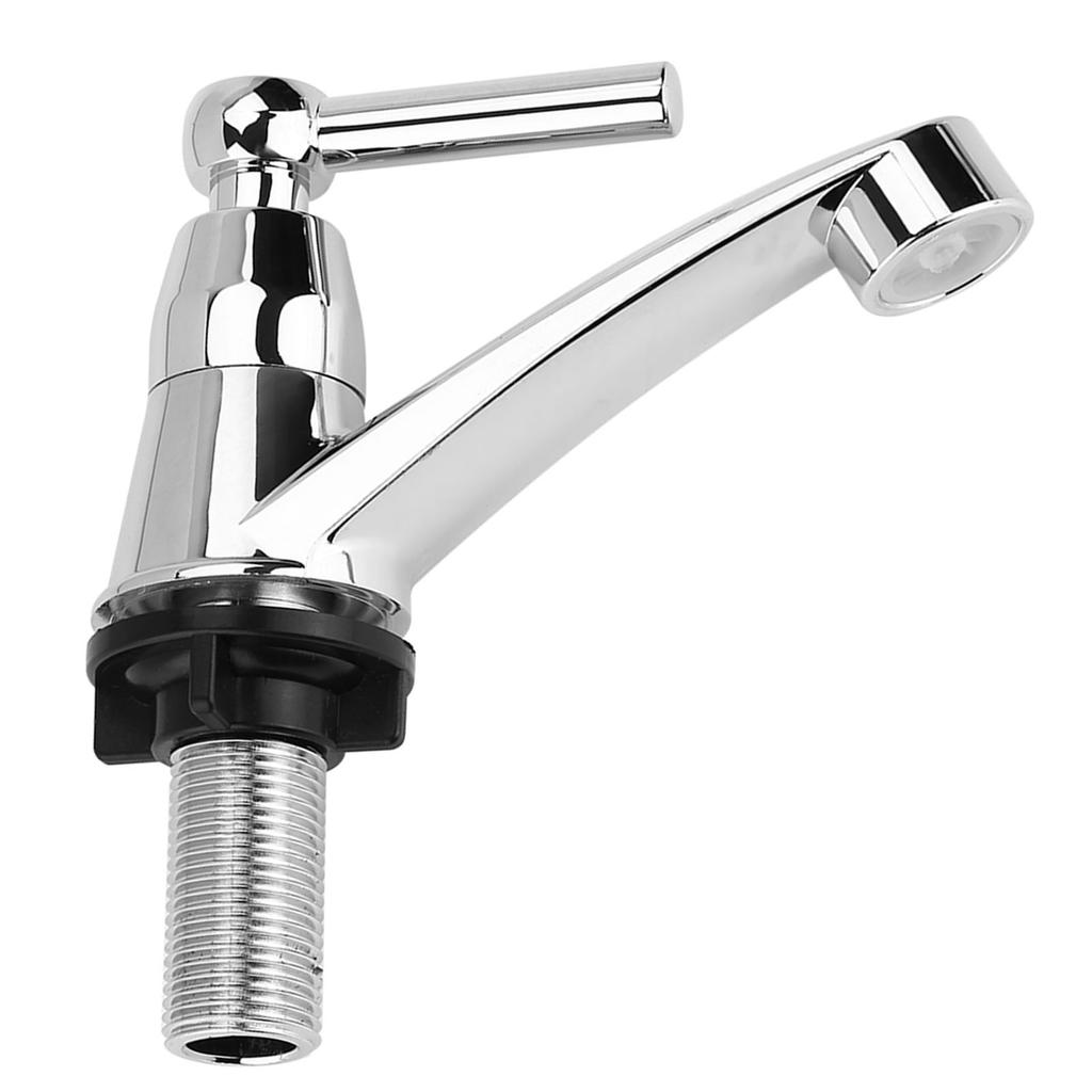 ABS-Kunststoff, einzelner Kaltwasserhahn, Wasserhahn, Badezimmer, Waschbecken, Küchenspüle, Zubehör(Gerade G1/2)