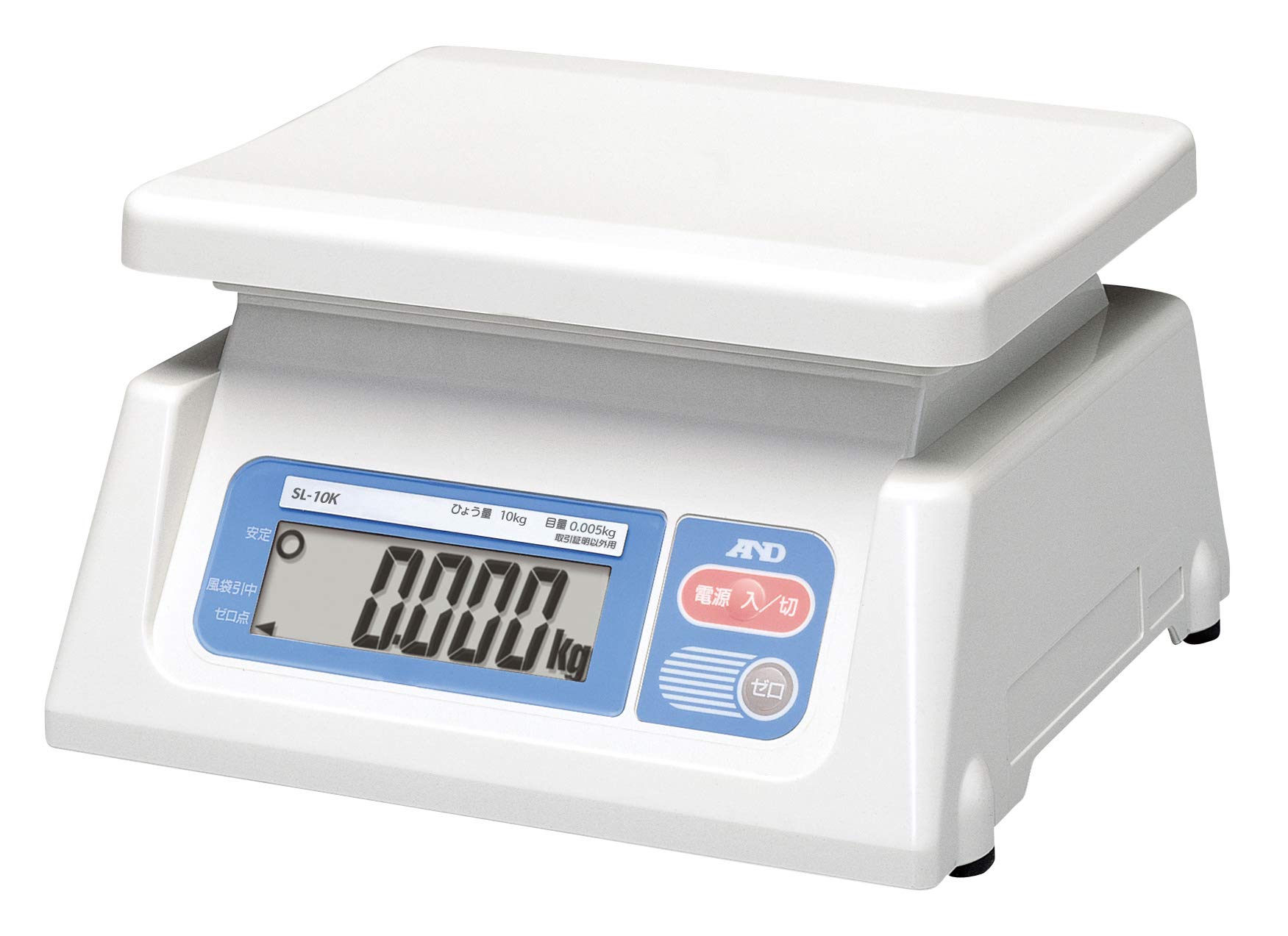 

Digital Scale Minimum Pan x with the Weights and Measures Act A&D SL-10K (Capacity 10kg, Display 0.005kg, Dimensions 230(W) 191(D)mm, Uncertified)