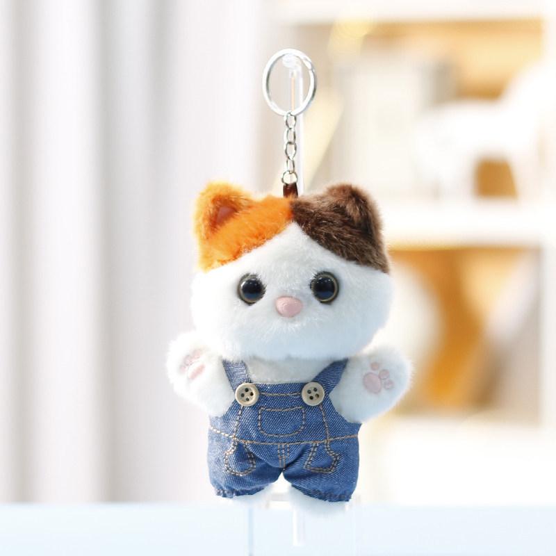 Plush Cat Doll Keychain Gift For Women With Soft Polyester Filling