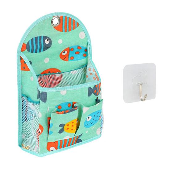 Bolsillo Colgante Mano de Obra Fina Impermeable Algodón Lino Patrón Lindo Estampado Bolsita para Detrás de la Puerta para el Hogar