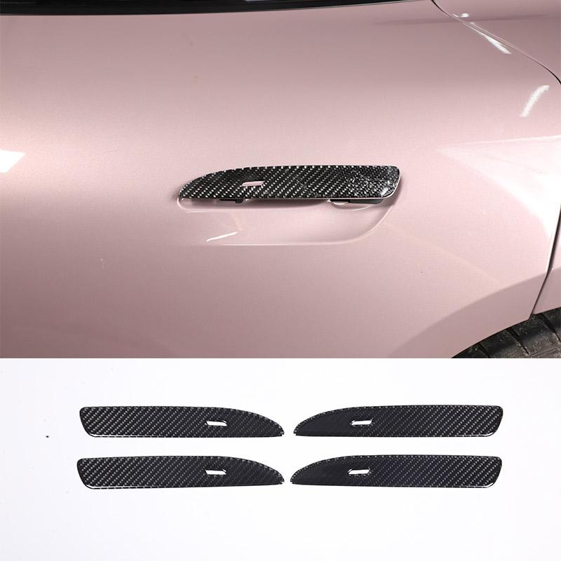 Soft Carbon Fiber for Porsche Taycan 2019-2025 Car Interior Dashboard Center Console Door Decoration Stickers Car Accessories