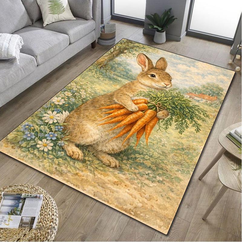 Rabbit Rug Home carpet Office Decorative Carpet For Living Room Bedroom Door Mat Floor Carpet Computer Chair Area Rug