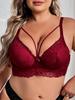 Reggiseno Sexy da Donna Taglia Forte con Strass alla Moda, Lingerie Coppa CD a Tinta Unita