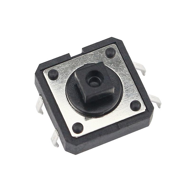 12x2x7.3mm Four-Pin Tactile Switch Button with Round Cap, Available In Six Colors