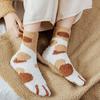 4 Pairs Women Cat Paw Fuzzy Socks Winter Warm Soft Fluffy Funny Socks Cute Animal Fashion Slipper Home Floor Sleeping Socks