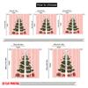 2pcs,2D plane printing Curtain Popular Christmas Tree Gifts_c Durable 100% Polyester Fabric (without rod) Decorations Outdoor