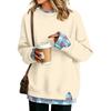 Women's Casual Printed Long Sleeve Oversized Two Piece Look Sweatshirt for Everyday Wear