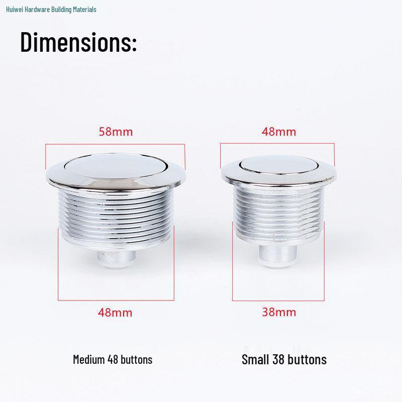 Single-Press Toilet Tank Flush Button 3.8/4.8 for Bathroom Accessories