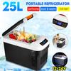 Frigo 25L Frigo per Auto Congelatore da Campeggio Mini Frigorifero per Auto Raffreddatore a Compressore Casa Viaggio Pesca Esterno 12V/24V Frigo per Auto AC 220V