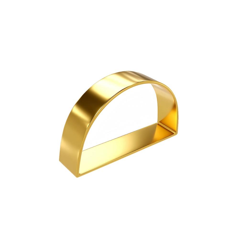 1/6/12pcs D-shaped Napkin Holder Metal Dinnig Table Decoration Elegant Napkin Ring Buckles Kitchen
