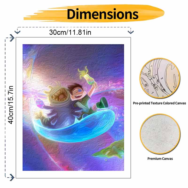 Disney Oil Painting Art Painting Set Space Adventure Home Wall Decor Handmade Gift