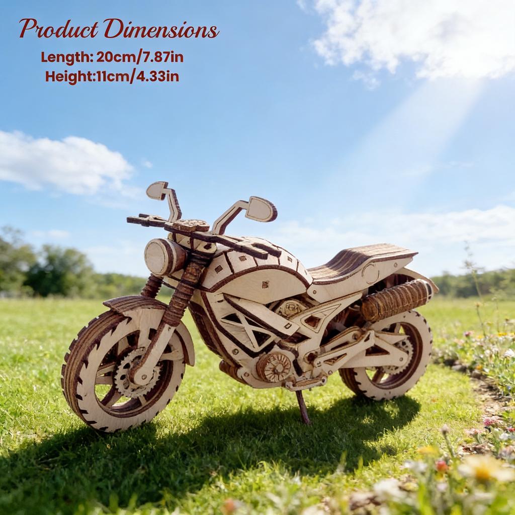 Wooden Motorcycle Toy Puzzle DO-IT-YOURSELF 3D Perfect Ideal for Learning Birthday Gifts Christmas Gifts Halloween Gifts