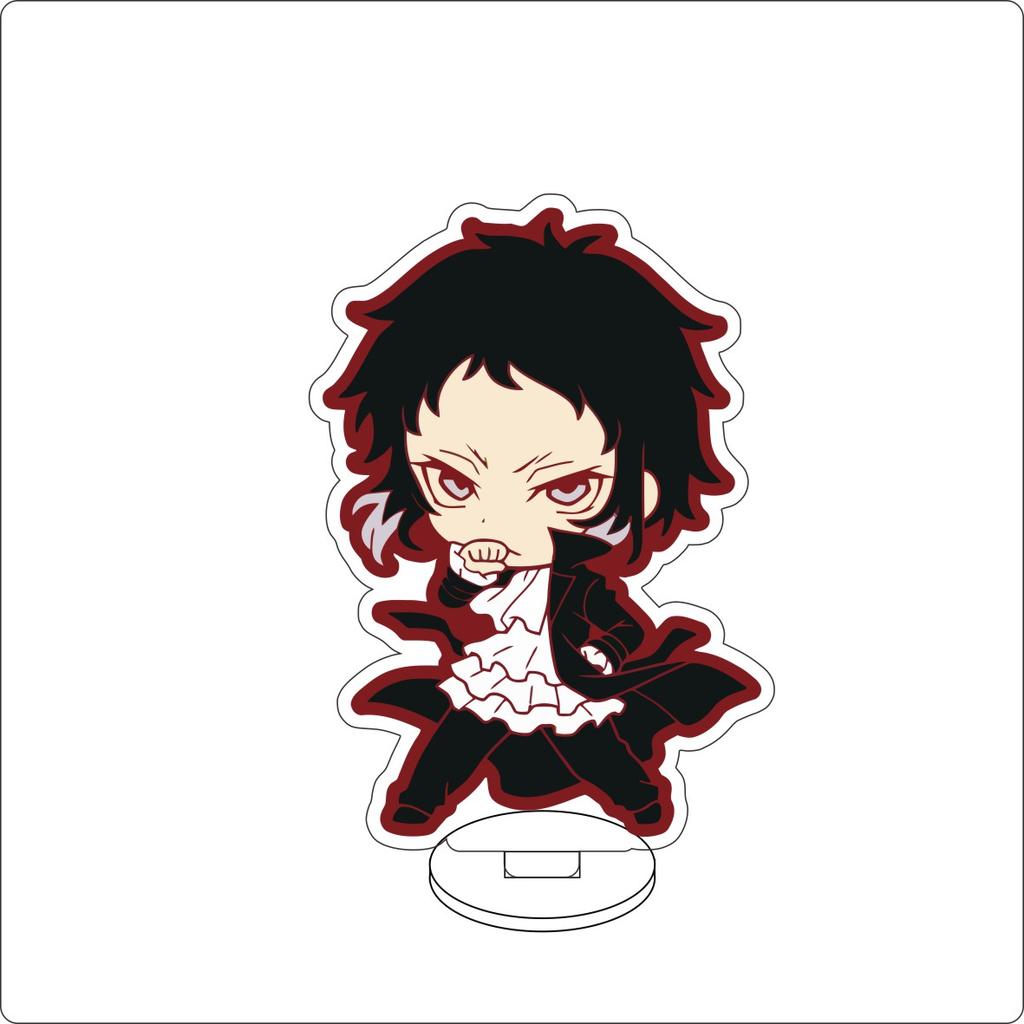 10CM Anime Bungo Stray Dogs Figure Stand Model Nakahara Chuuya/Izumi Kyouka/Edogawa Rampo Cute Desk Decor Standing Sign Gifts