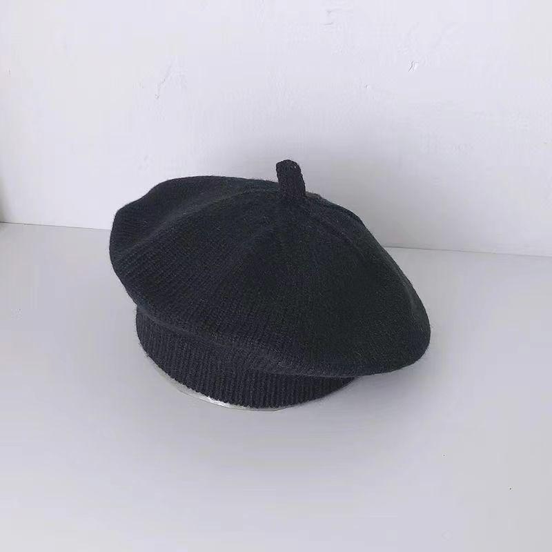 Baby Hat Cute Bear Knitted Ear Hat Children's Winter Thickened Warm Wool Hat Korean Version of Infant Hat