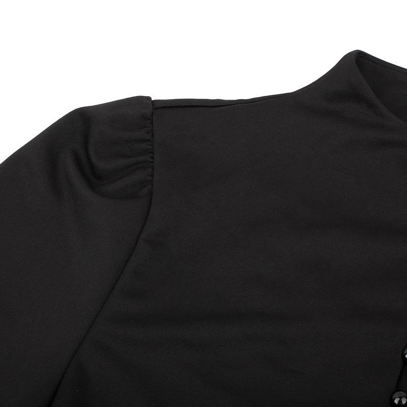 Y2K černé gotické šaty ženy gotický styl goth bandage minišaty gotické harajuku punkové šněrovací síťované šaty s dlouhým rukávem