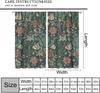 William Morris Flower Blackout Window Curtains   Bohemia Floral Vintage Window Drapes   for Living Room Bedroom 21(W)*45(L) 2 Pane