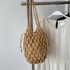 Sommer-Strandtasche für Damen, Netzseil, gestrickt, Eimer, Umhängetaschen, retikuliert, hohl, Reise-Shopper, Totes, Damenmode, Handtaschen