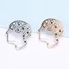 Creative Retro Brain Brooch Alloy Electroplating Personalized Versatile Corsage