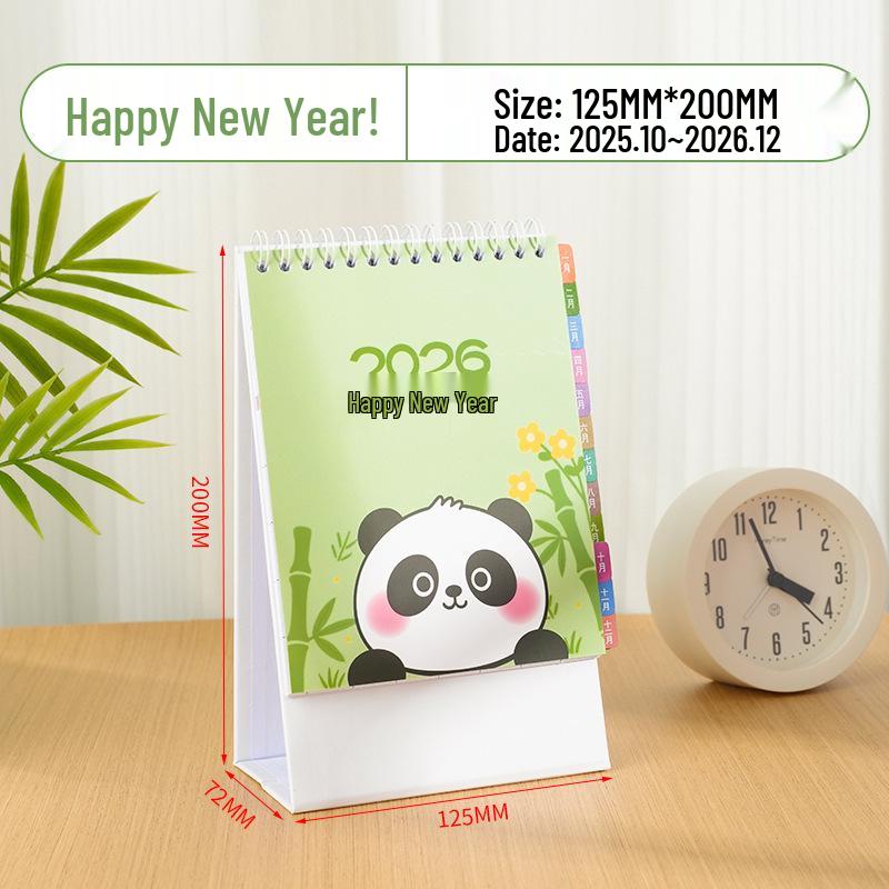 2026 Year of the Horse Wooden Desk Calendar with Custom Logo - Unique Punch Card Design for Business Office