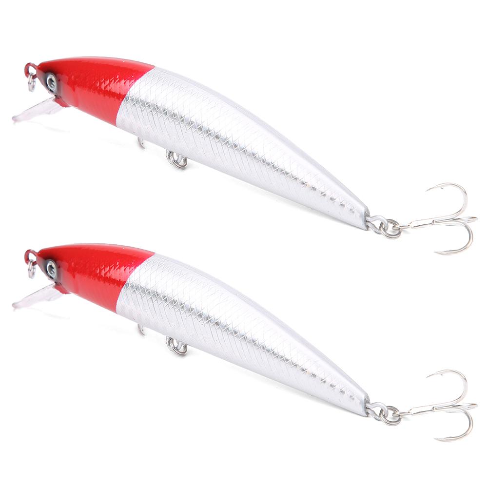 2PCS Sinking Minnow Lure Tongue Plate Artificial Simulation Lifelike Bait Fishing Tackle5#