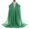 Good Stitching Muslim Chiffon Hijabs for Women Solid Chiffon Shawl Scarf Head Wraps Foulard Femme Hijab Scarves Muslim Turban