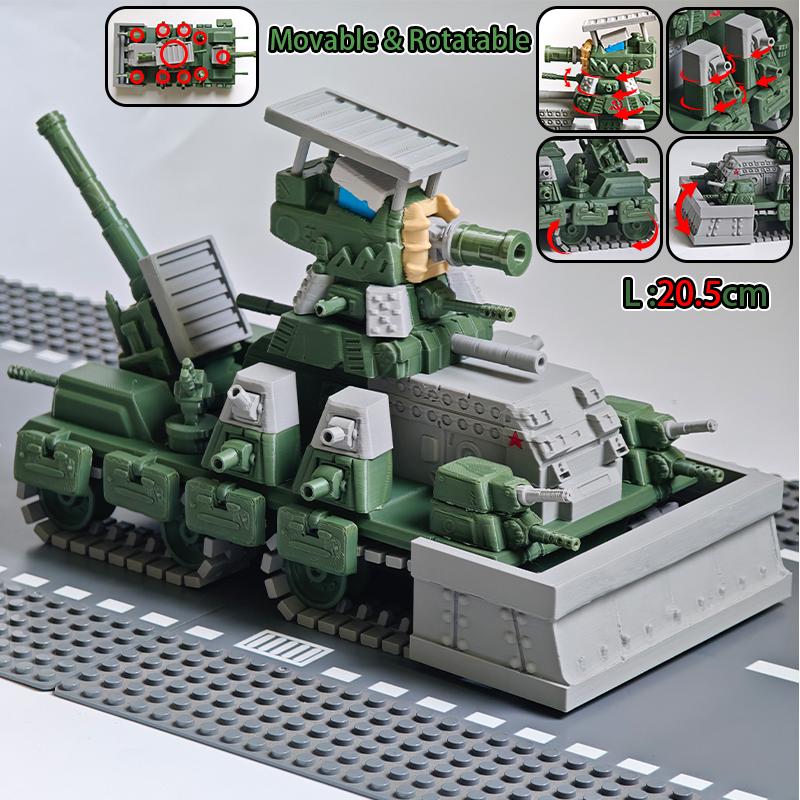 New Technology Military Tank Model 3D Printed Creative KV44 Carl Monster Tanks Ornament Vehicle Vehicle Toy For Xmas Gifts