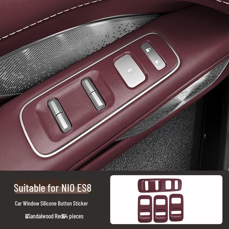 

Fits 26 Nio ES8 Models: Door Window Lift Button & Pull Handle Protection Pad - Scratch Guard Interior Car Accessory.