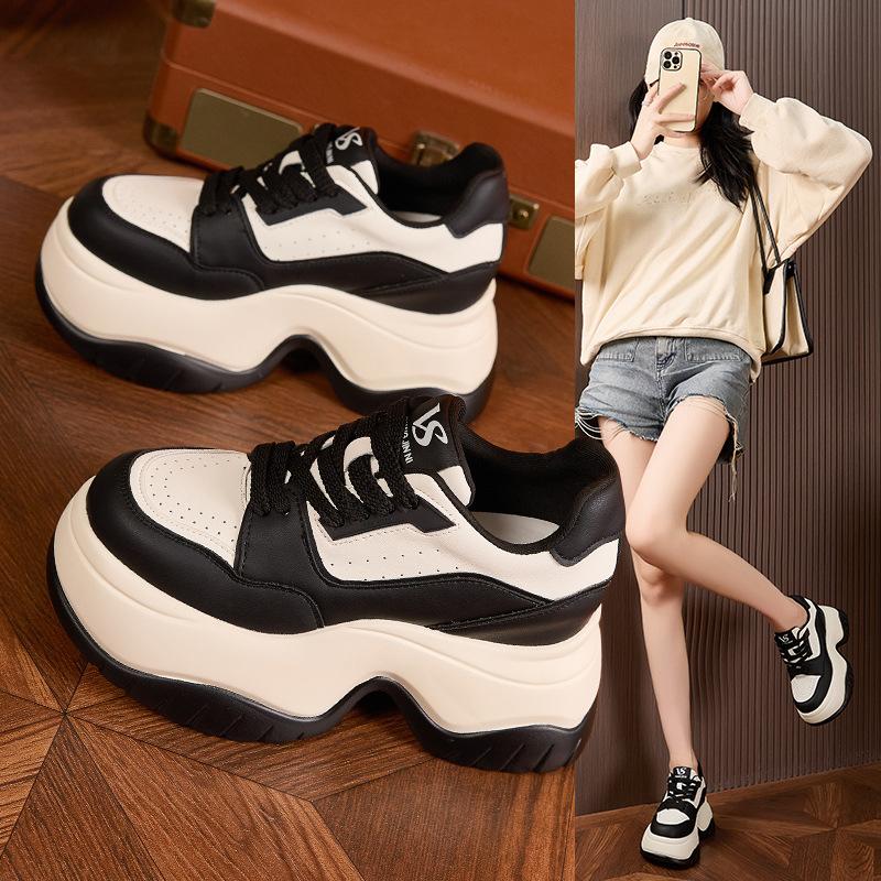 thick-soled little white shoes women's 2025 autumn new muffin shoes soft-soled sports and leisure shoes versatile inner height-increasing women's shoe