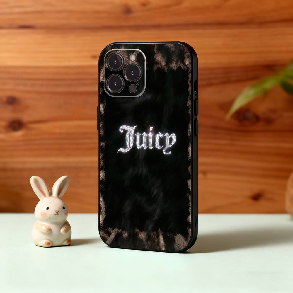 Pink J-Juicys C-Coutures Phone Case For iPhone17 16 15 14 13 12 11 Pro Max Plus,5G Soft Black Case