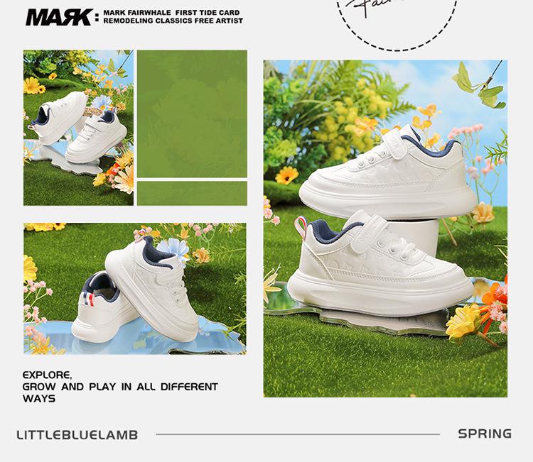Mark Fairwhale Kids' 2025 Leather Running Shoes: Wear-Resistant, Non-Slip, Versatile Design for Spring/Autumn