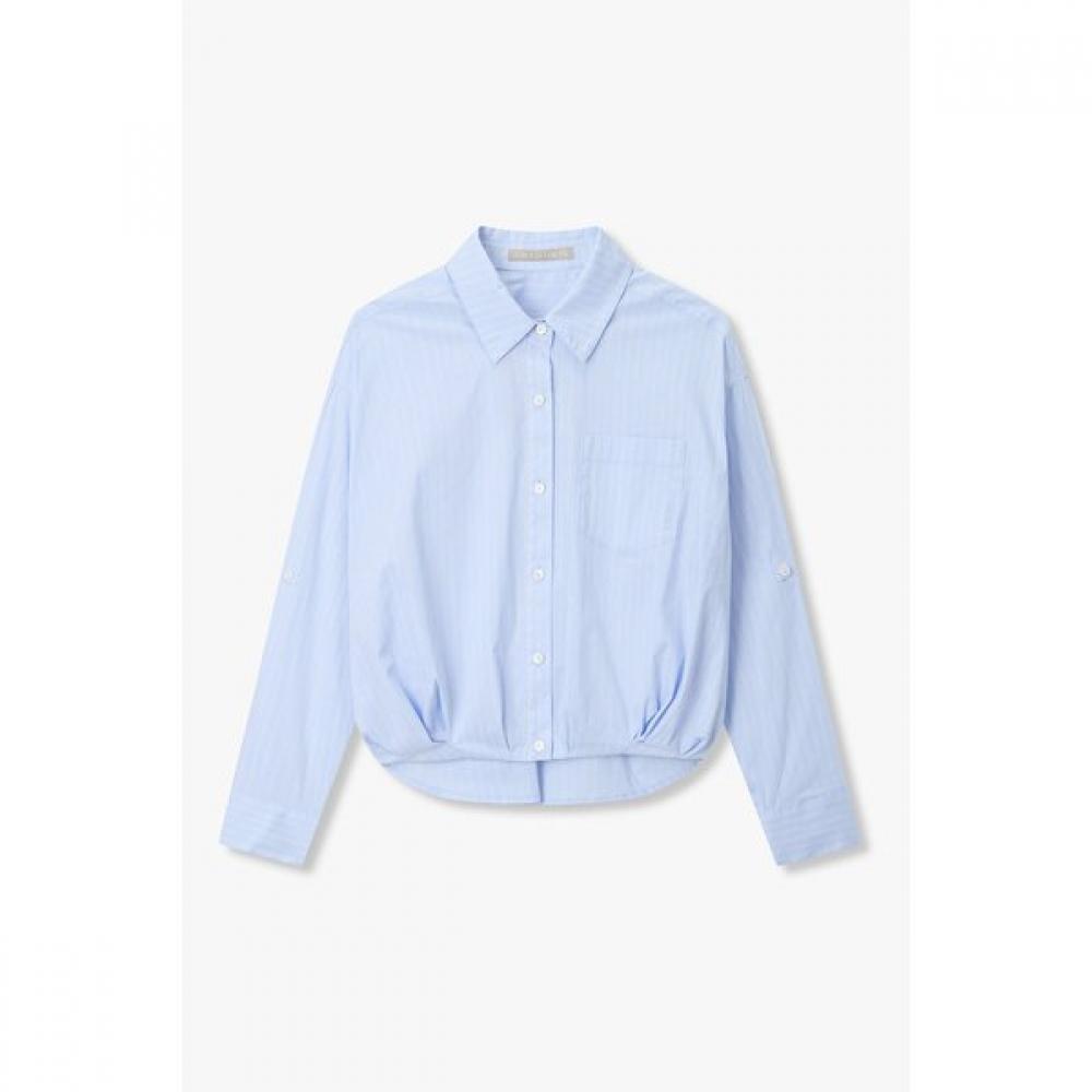 

Vov Volume Pleats Hem Crop Blouse 7156260007 white/S