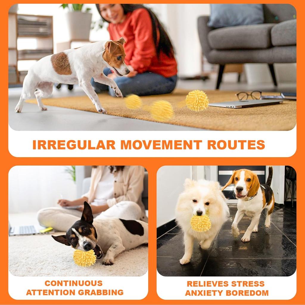 Interactive Dog Toys Moving Ball with Cover Self Rolling Dog Ball for Small/Medium/Large Dogs Automatic Dog Toys Keep Them Busy