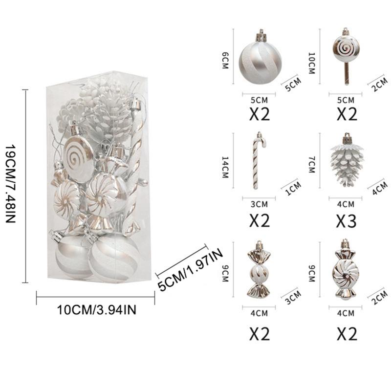 

13 шт. рождественские конфеты костыль леденец шишка рождественская елка подвесные украшения рождественский шар украшение для дома подарок на Рождество
