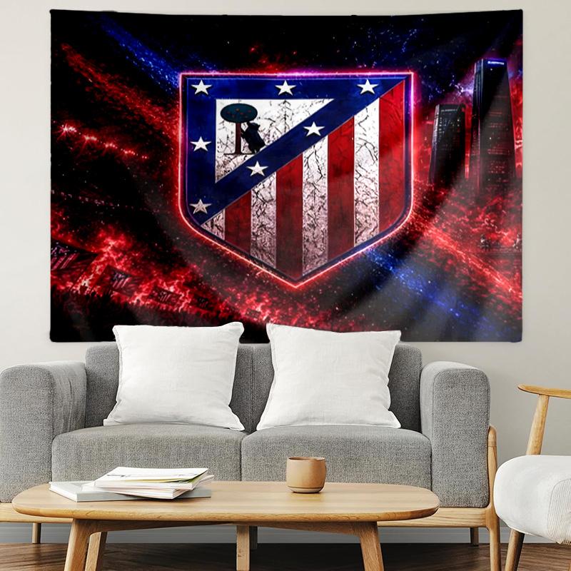 Atletico Madrid Print Tapestry, Lightweight Wall Hanging, for Bedroom, Dorm, Living Room, Home Art Decor - Birthday Christmas Gift for Friends