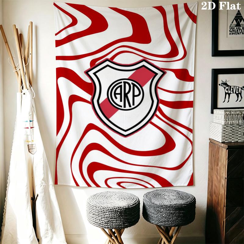 CA River Plate Wall Tapestry Aesthetic Wall Hanging Printed Fabric Blanket Decorative Tapestries for Bedroom Living Room Home Decor