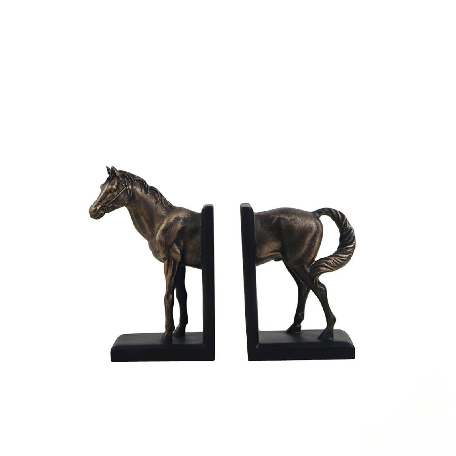 Horse Bookends Vintage Book Holders Sturdy