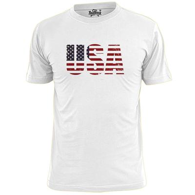 T-shirt da uomo con bandiera USA testo America Calcio