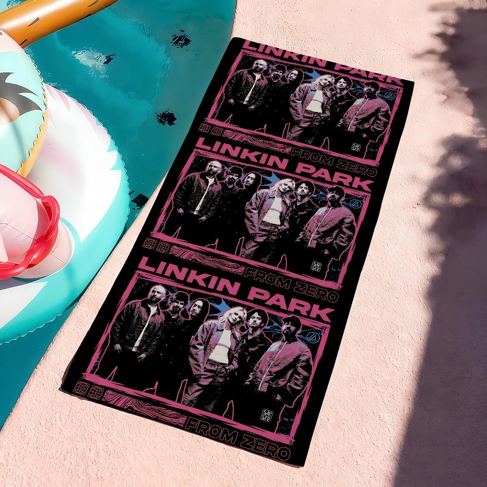 Rock Band -From Zero Towel Quick Dry Soft Yoga Swimming Fitness Mountain Climbing L-Linkin P-Park-Large Beach Towels