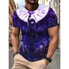 Herenmode 3D Geprint Heren T-shirt Ronde Hals Korte Mouw Trendy Streetwear