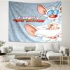 Pinky Brain Adventure Quick-Dry Tapestry Hanging for Bedroom,Livingroom, Playroom,Decor Art Room Wall Tapestry Holiday and Birthday Gifts