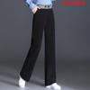 Women's High Waist Velvet Warm Wide Leg Pants Loose Straight Trousers Thickened Bottom Fashion Plus Size Autumn Winter