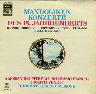 LP Record ALESSANDRO PITRELLI , BONIFACIO BIA - Mandolinenkonzerte Des 18. Jahrhund 1C06328290 His Master's Vo 1972 Germany Classical Used